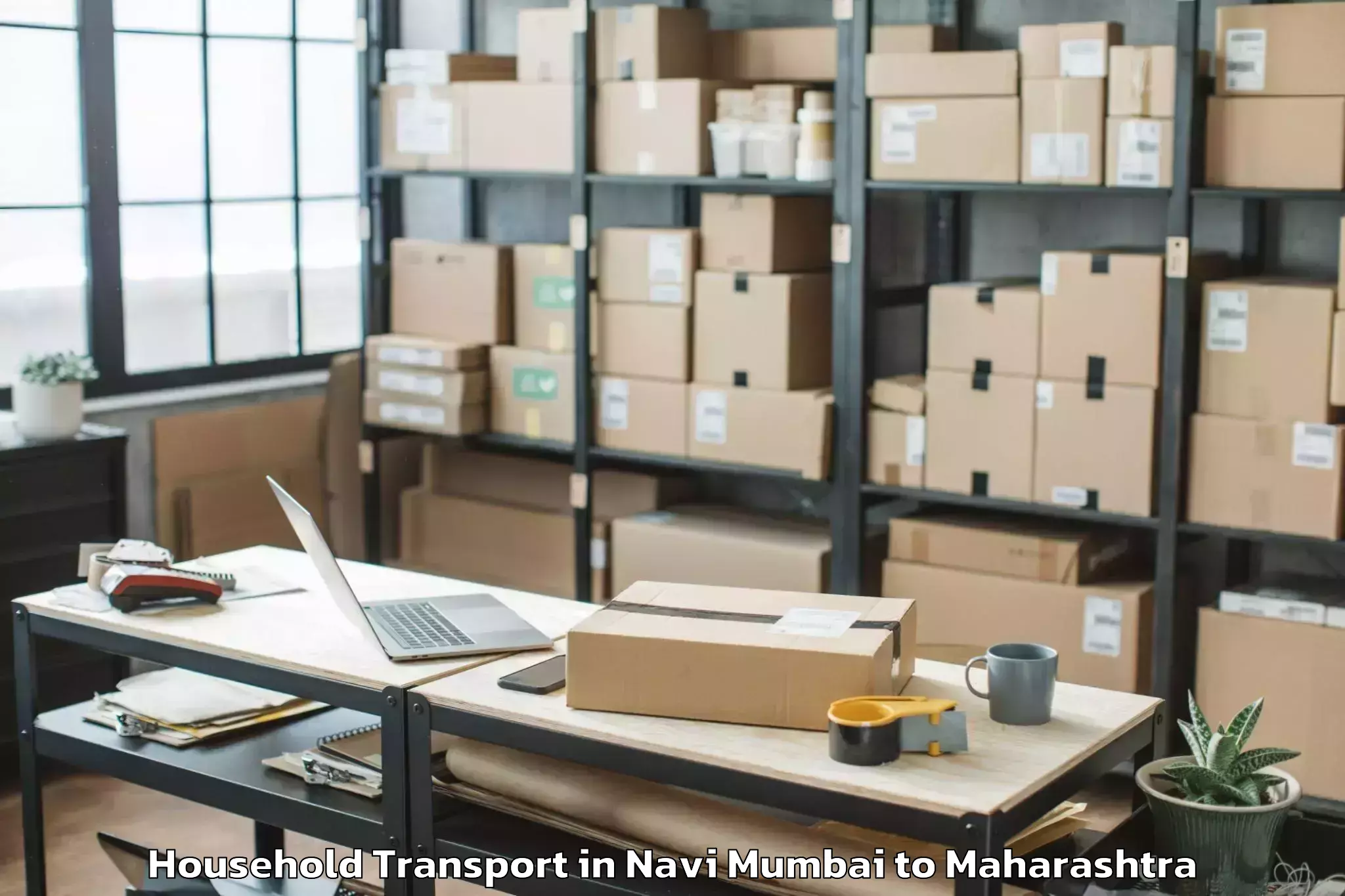 Easy Navi Mumbai to Kurkheda Household Transport Booking